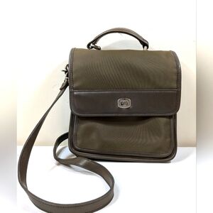 Nine West crossbody/satchel, dark green/brown purse